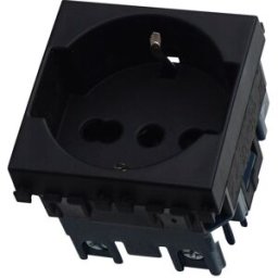 Ettroit Presa Schuko 2p+t 16a Colore Nero Compatibile Con Vimar Arke Va2102