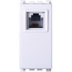 Ettroit Presa Telefonica Rj11 Connettore Telefono Colore Bianco Compatibile Vimar Arkè - Va2354b