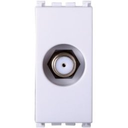 Ettroit Presa Tv Satellitare Sat A Vite Tipo F Colore Bianco Compatibile Con Vimar Arkè Va2252b