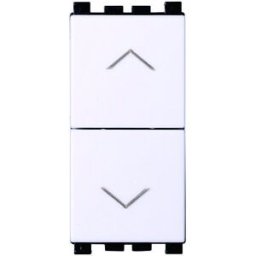 Ettroit Pulsante 1p+1p 10a Doppio Saliscendi Colore Bianco Compatibile Con Vimar Arke Va1202b