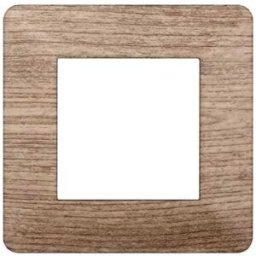 Ettroit Placca Compatibile Vimar Plana 2 Moduli Plastica Colore Legno Chiaro Ev83204