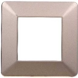 Ettroit Placca Compatibile Vimar Plana 2 Moduli Plastica Colore Bronzo Ev83210