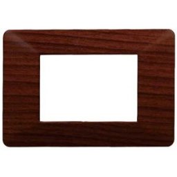 Ettroit Placca Compatibile Vimar Plana 3 Moduli Plastica Colore Radica Ev83303