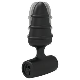 Love Plug - mini plug anale vibrante - silicone nero
