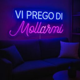 KASANOVA Insegna luminosa Vi prego di mollarmi, da appendere