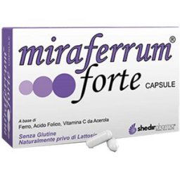 Shedir Pharma Miraferrum Forte 30 Capsule Integratore Ferro Acido Folico e Vitamina C