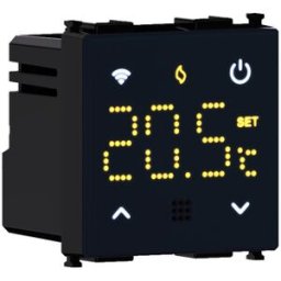 Ettroit Cronotermostato Smart Wi-Fi Tuya Da Incasso Compatibile Supporti Vimar Plana, Nero Evwfn4102