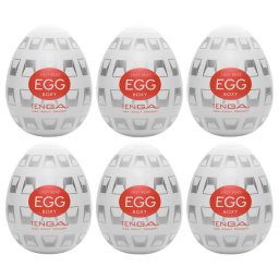 TENGA Egg Boxy - masturbatore uomo a forma di uovo - confezione da 6