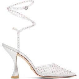 Stuart Weitzman Glam Xcurve 100 Wrap Pump - Donna Argento 38.5