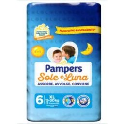 Pampers Sole E Luna Xl Pannolini Taglia 6 (15-30kg) 13 Pezzi Taglia 5 (11-25kg)