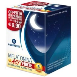 Linea Act di F&F Melatonina Act + Forte 5 Complex Integratore Per Sonno 90 Compresse