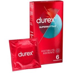 RECKITT BENCKISER H.(IT.) SpA Durex Supersottile Close Fit Preservativi Extra Lubrificati Aderenti 6 Pezzi