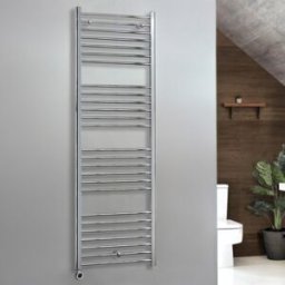 HudsonReed Scaldasalviette Elettrico Diritto Cromato - 1800mm x 600mm - con Elemento Termostatico Wi-Fi Cablato - Kent - ECOSO by Hudson Reed