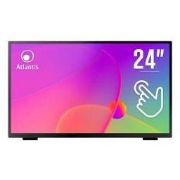MONITOR ATLANTIS TOUCH LED 23,8" Wide A05-T24A-VHDM 1920x1080 8ms 220/212 cd/mÂ² 3000:1 (10M:1) VESA MM VGA HDMI DP 10 Tocchi