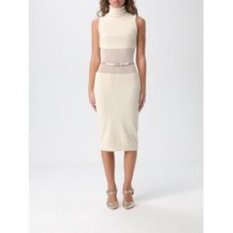 Elisabetta Franchi Abito a dolcevita Bianco Taglia 42
