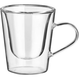 Vega Tazzine caffè Dila doppio vetro ; 130 ml, 6.7x8 cm (ØxH); trasparente; 2 pz. / Pacco