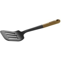 Spatola nero in silicone e manico in legno Staub
