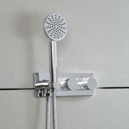 HudsonReed Miscelatore Termostatico da Incasso con Doppio Deviatore e Doccetta - Cromato - Lune