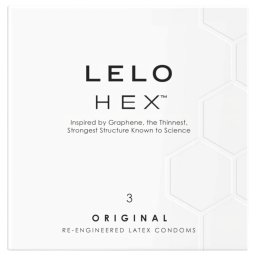 LELO Hex Original - preservativi sottili lattice naturale - 3 pezzi