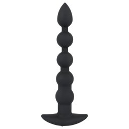Black Velvets - vibratore anale ricaricabile 5 sfere in silicone nero