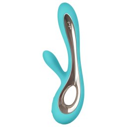 LELO Soraya 2 - vibratore rabbit impermeabile - silicone turchese