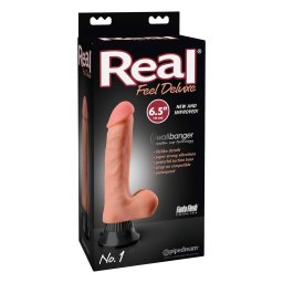 Real Feel Deluxe No.1 - vibratore realistico con testicoli - colore naturale