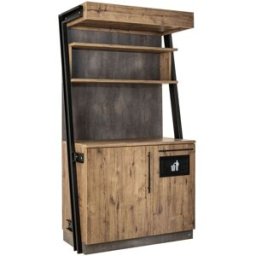 Vega Mobile bar Baristo Industrial con raccolta rifiuti ; 118x61x216 cm (LxPxH); quercia antica