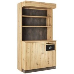 Vega Mobile bar Baristo Classic con raccolta rifiuti ; 115x62x216 cm (LxPxH); quercia selvatica