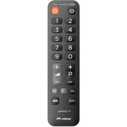 Meliconi SPEEDY 2+, telecomando universale 2 in 1 semplificato. Tasti grandi. Comanda le funzioni di base TV e Decoder