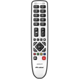 Meliconi GUMBODY PRATICO 2+, telecomando universale 2 in 1 con corpo gomma. Compatibile TV e Decoder