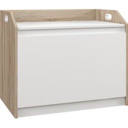 Homcom Cassapanca in Legno Moderna con Schienale e Vano Contenitore, 62.4x40x51.5cm, Bianco Aosom