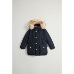 Woolrich Arctic Parka in Ramar Cloth da bambino con pelliccia removibile Blu Taglia 16
