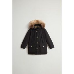 Woolrich Arctic Parka in Ramar Cloth da bambino con pelliccia removibile Nero Taglia 14
