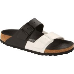 Birkenstock Arizona Unisex Birko Flor split black white, calz. stretta - 45 / split black white split black white 45