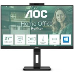 AOC 24p3qw 23.8 Led Ips Full Hd 16:9 75hz 4ms Contrasto 1.000:1 Vebcam 2mp Con Microfono Incorporato Low Blue Light Hub Usb Hdmi Displayport Altoparlanti Incorporati Nero