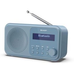 Sharp Dr-P420(Bl) Radio Digitale Dab/dab+ Portatile Compatta Con Streaming Audio Senza Filili Bluetooth E Alimentazione Tramite Usb O Batteria, Colore Blu