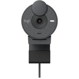 Logitech Brio 305 Webcam Full Hd 2mp Con Correzione Dell`Illuminazione Microfoni Con Riduzione Del Rumore Copriobiettivo Usb-C Compatibile Con Microsoft Teams Zoom Google Meet Grafite