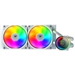 Cougar Elite Poseidon 240 Argb Dissipatore A Liquido Per Cpu Radiatore In Alluminio Base In Rame 240mm 2 Ventole 120mm Illuminazione Led Rgb White