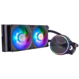Cooler Master Masterliquid Pl240 Flux Sistema Di Raffreddamento A Liquido Aio Per Cpu 2 Ventole 120mm Radiatore 240 Mm Controller Rgb Indirizzabile Gen2 - Supporta Amd E Intel