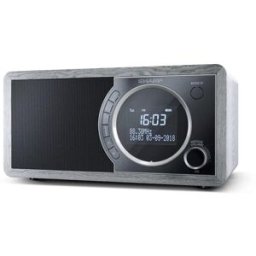 Sharp Dr-450 Radio Digitale Dab/dab+/fm Bluetooth 4.2 Funzione Sveglia/sonno E Snooze Lcd Monocromatico 6w In Legno Grigio