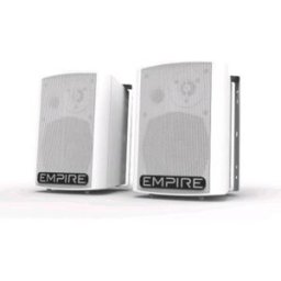 Empire Wall 250 Mic Casse Amplificate 250 W Con Ingresso Microfonico Jack 6.3mm + Porta Usb Bianco