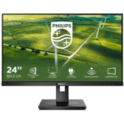 Philips 242b1g/00 23.8 Led Ips Full Hd 16.9 74hz 4ms Contrasto 1.000:1 Low Blue Light Hub Usb Vga Dvi-D Hdmi Displayport Altoparlanti Incorporati Nero
