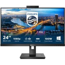 Philips 243b1jh/00 B-Line 23.8 Led Ips Full Hd 16:9 75hz 4ms Contrasto 1.000:1 Hub Usb Hdmi Displayport Usb-C 100w Altoparlanti Incorporati Nero
