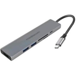 Mediacom Md-C312 Docking Station Power Delivery 100 W 2 X Ubs-A 2.0 1 X Usb-C 100w -1 X Hdmi