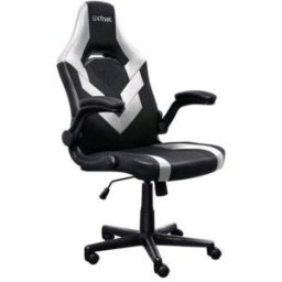 Trust Gxt703 Riye Gaming Chair Sedia Gaming Con Braccioli Ribaltabili Max 150 Kg Bianco/nero
