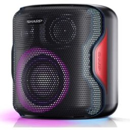 Sharp Ps-921(Bk) Altoparlante Per Feste Bluetooth Compatto E Portatile Con Luci Da Discoteca Audio 2.1 E 3d Duo Per Accoppiare Un Secondo Ps-921 In Stereo Tws Resistente Agli Schizzi Ipx5