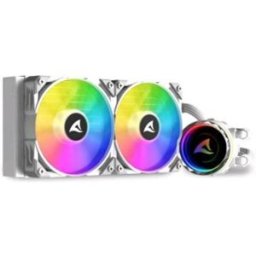 Sharkoon S80 Argb Dissipatore A Liquido All-In -One Per Cpu Intel Amd 2xventole Pwm Rgb Radiatore Da 240mm Bianco