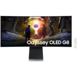 Samsung Monitor Gaming Odyssey Oled G8 (S34dg850) Curvo (1800r) 34`` 3440x1440 (Wqhd) 21:9 Hdr10 Oled 175hz 003ms (Gtg) Freesync Premium Pro Hdmi Usb Dp Wifi Casse Has