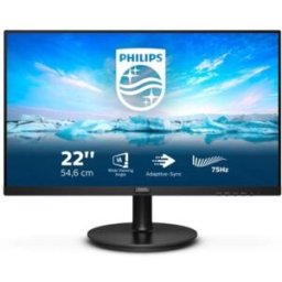 Philips 222v8la Monitor Da 54 Cm (21``), Hdmi, Displayport, 1920 X 1080 Pixel, 75 Hertz, Freesync, Colore: Nero