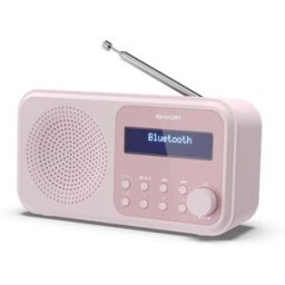 Sharp Dr-P420(Pk) Radio Digitale Portatile Dab Dab+ Fm Con Rds Bluetooth 5.0 Funzione Sveglia Jack 3.5mm Alimentazione Usb O Batteria Con Antenna Telescopica Rosa